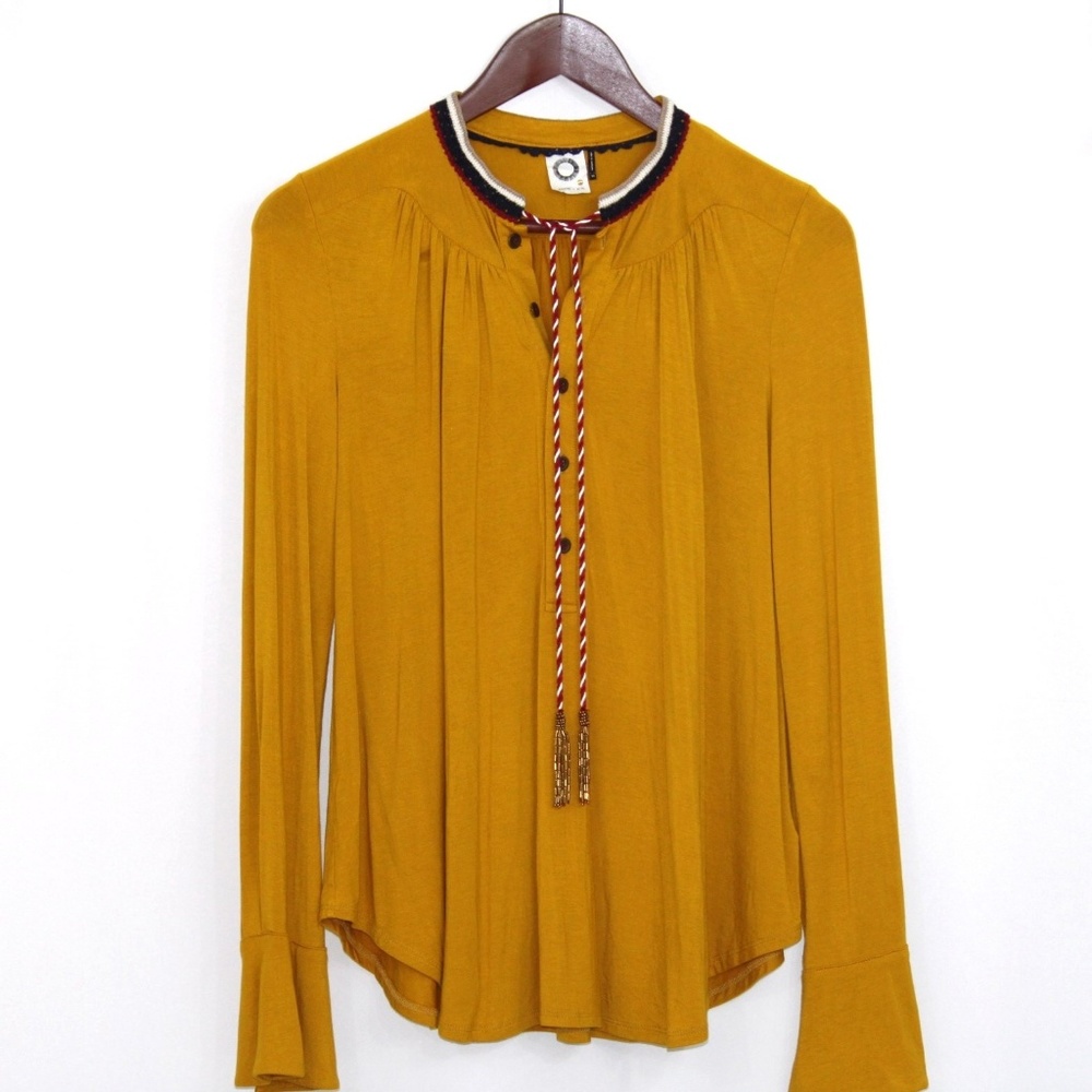 Anthropologie Akemi + Kin Stand Collar Blouse XS